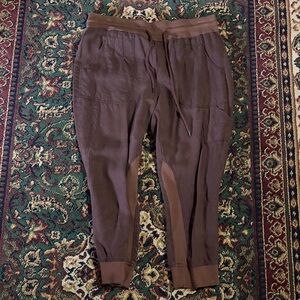 Women’s Anthropologie Nomad High Rise Brown Jogger Pants LIKE NEW